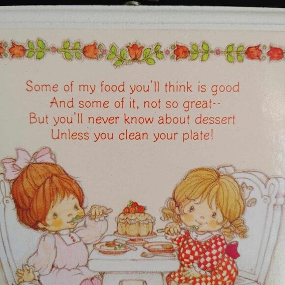 Vintage Springbok Hallmark Wooden Wall Hanging Plaque Dessert Friends 7 inch - Picture 3 of 7